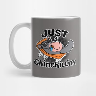 Funny Cute Kawaii Chinchilla Summer Beach Chilling Cartoon Meme Mug